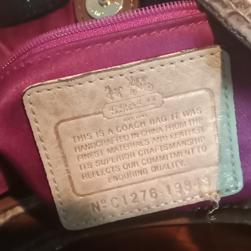 Coach Madison Python Print Maggie Hobo 19843 - image 8